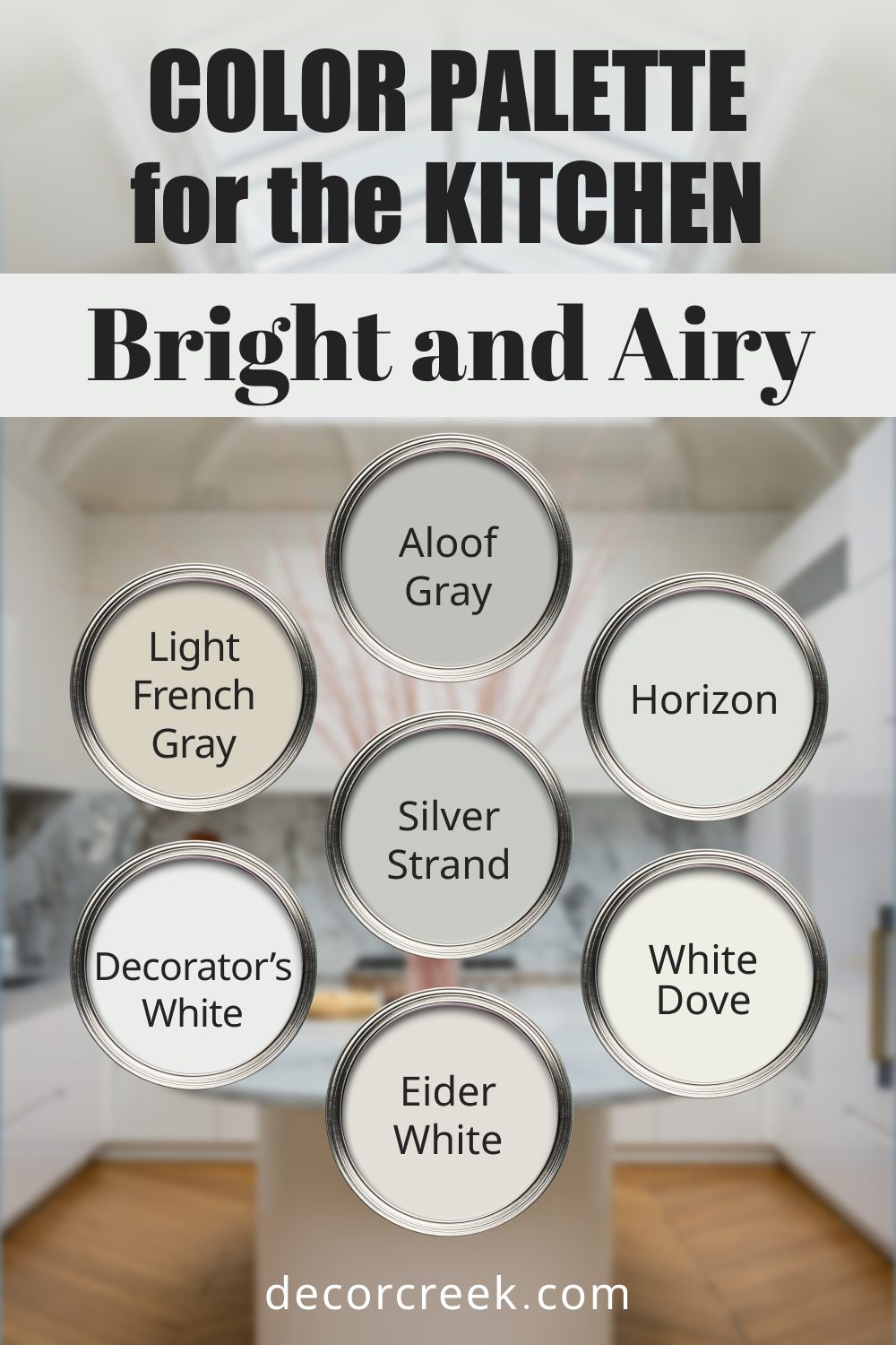 Bright and Airy - 19 Best Paint Color Palettes for the Kitchen