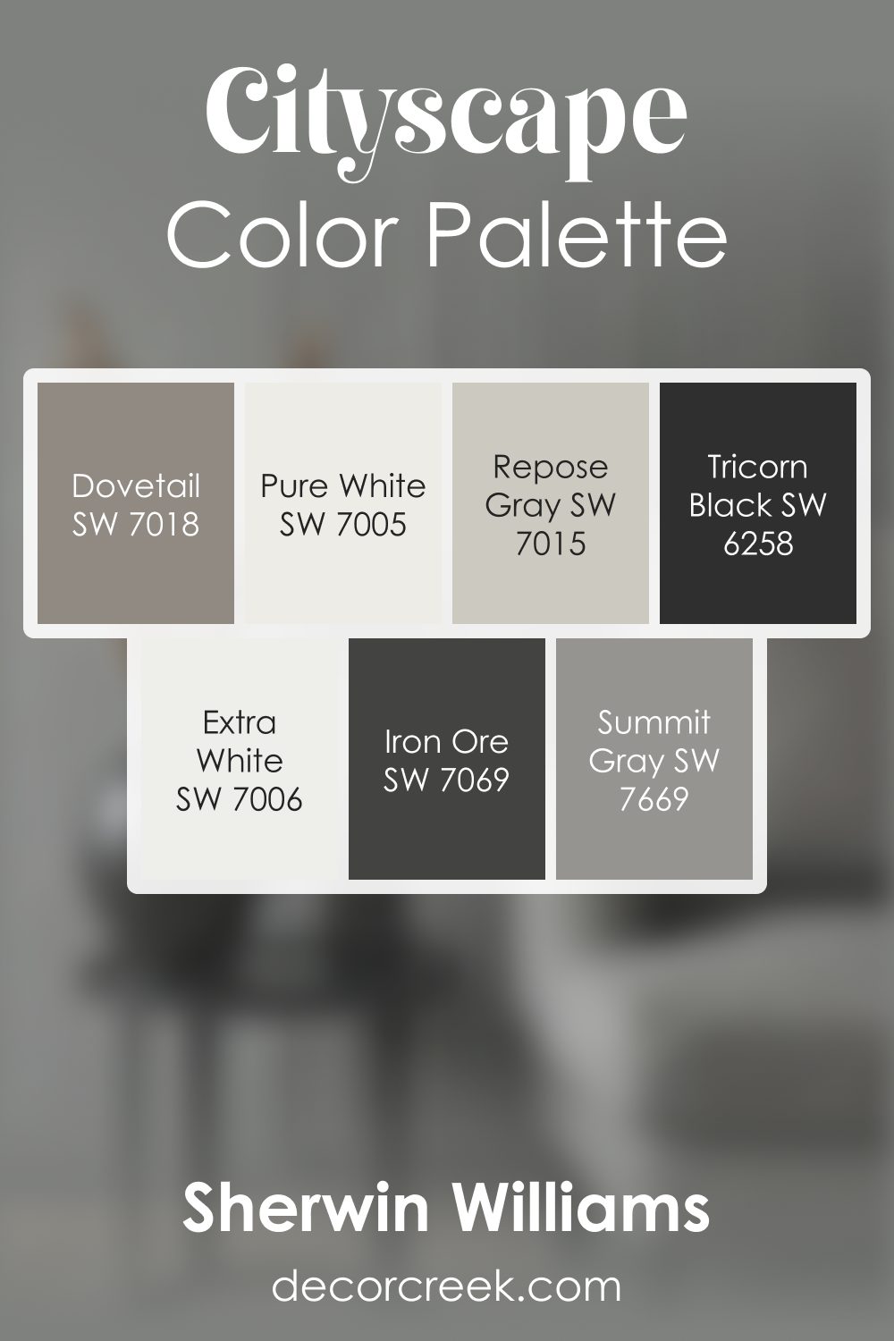 Cityscape SW 7067 by Sherwin Williams Color Palette