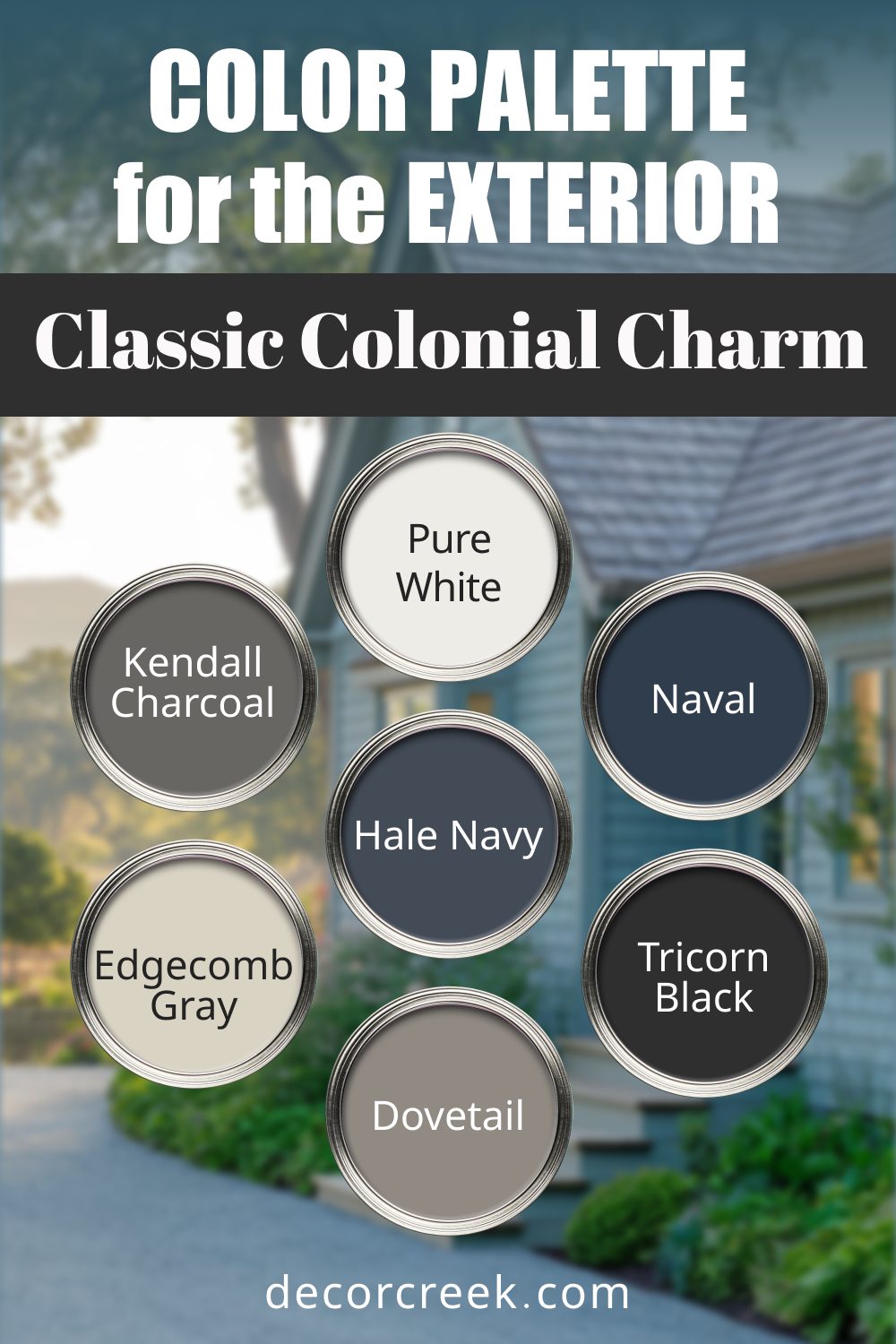 Classic Colonial Charm - 17 Best Paint Color Palettes for the Exterior this Year