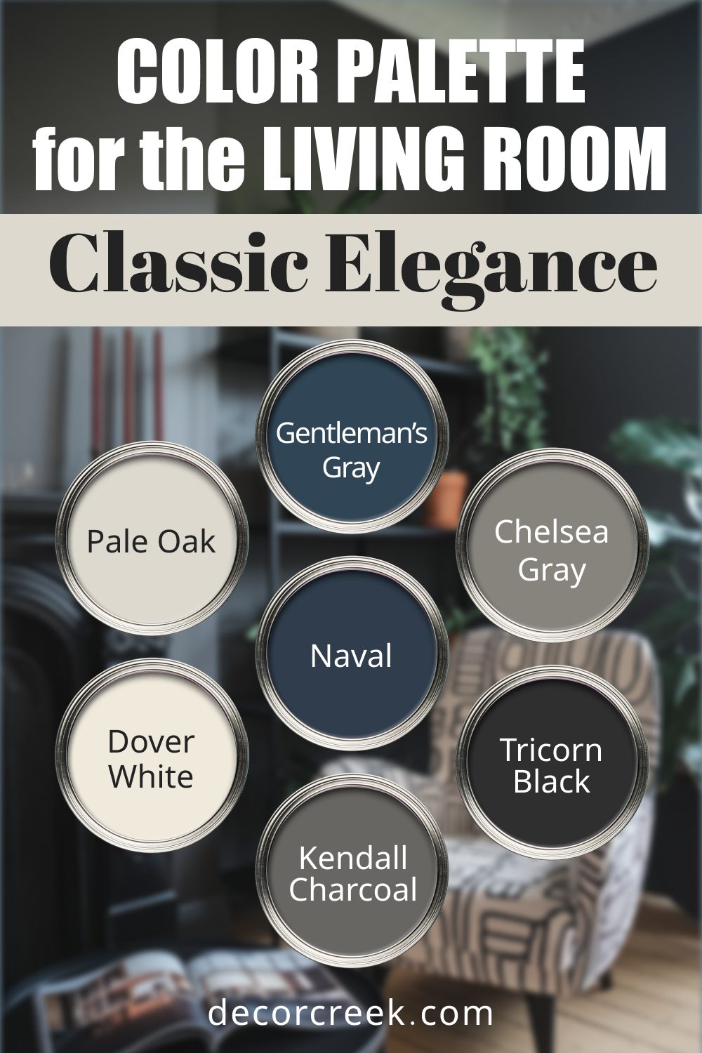 Classic Elegance - 18 Best Paint Color Palettes for the Living Room