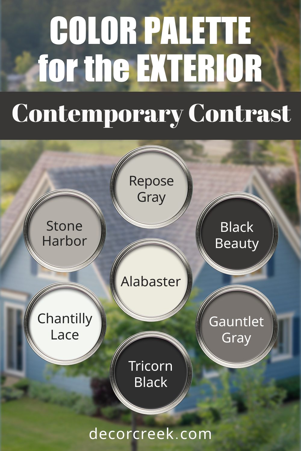 Contemporary Contrast - 17 Best Paint Color Palettes for the Exterior this Year