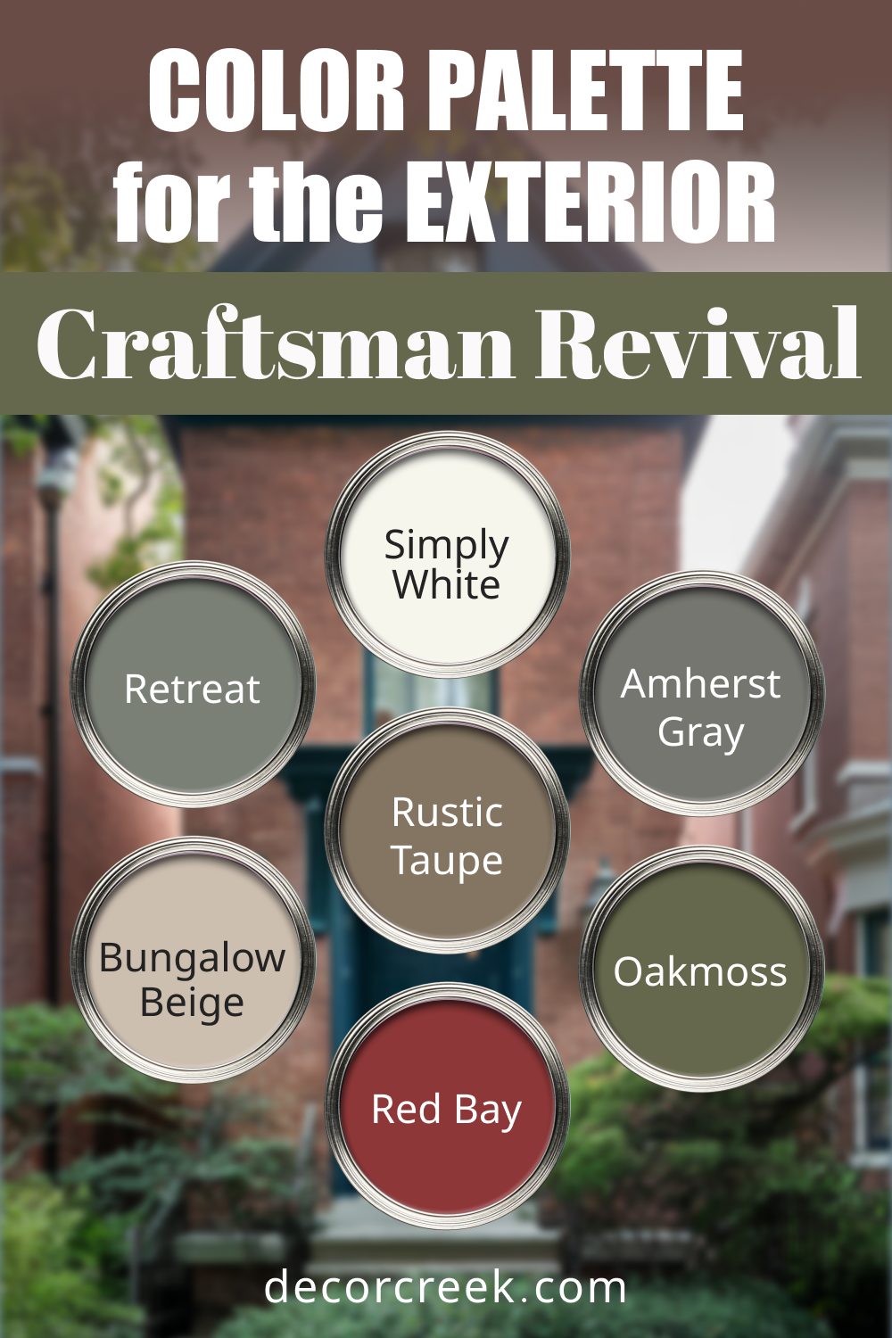 Craftsman Revival - 17 Best Paint Color Palettes for the Exterior this Year