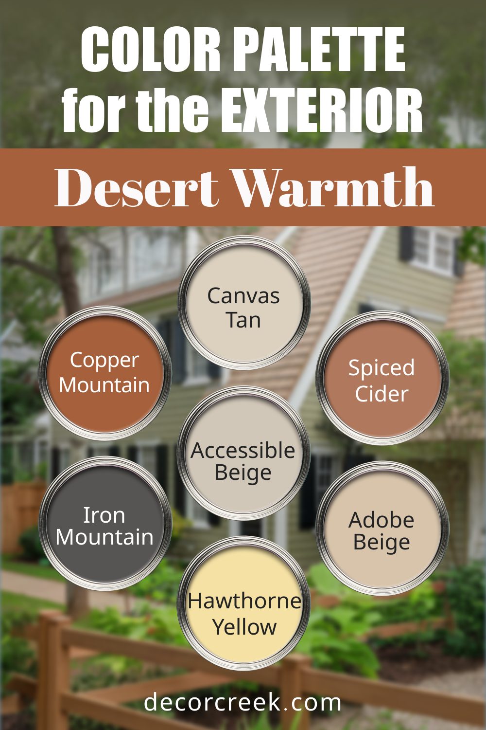 Desert Warmth - 17 Best Paint Color Palettes for the Exterior this Year