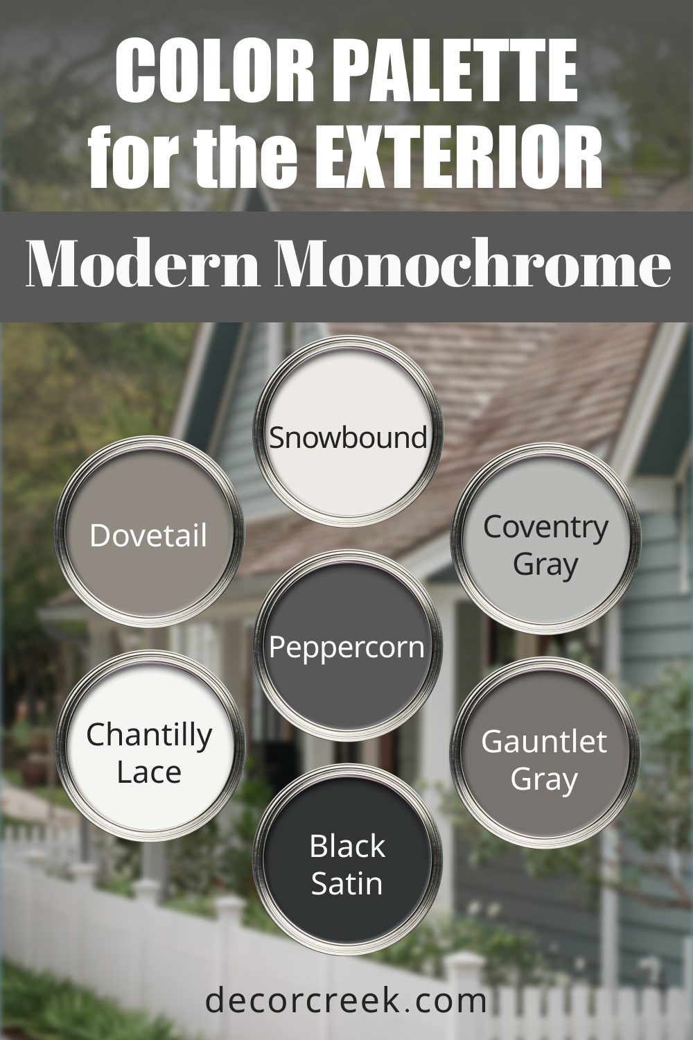 Modern Monochrome - 17 Best Paint Color Palettes for the Exterior this Year