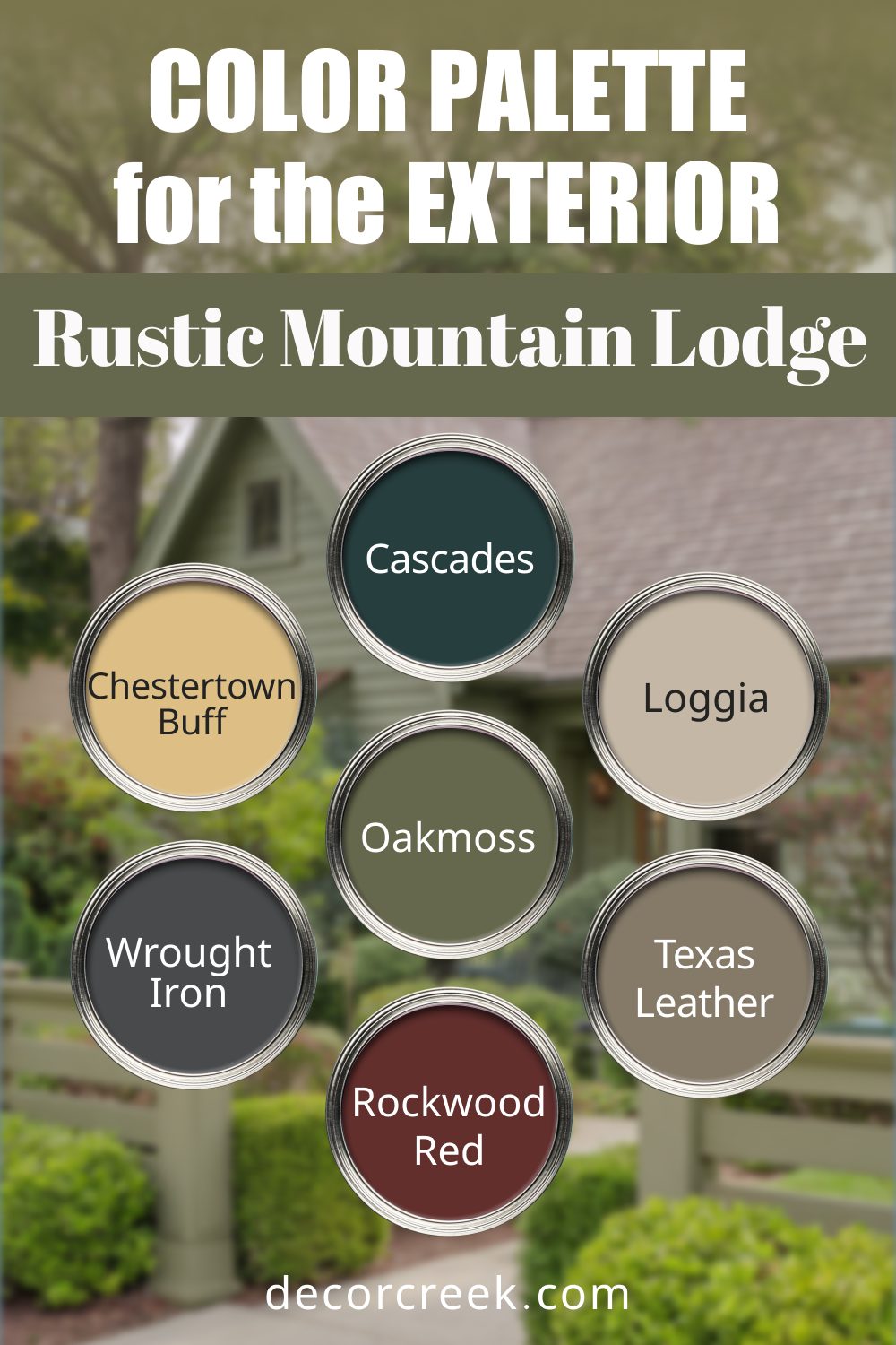 Rustic Mountain Lodge - 17 Best Paint Color Palettes for the Exterior this Year