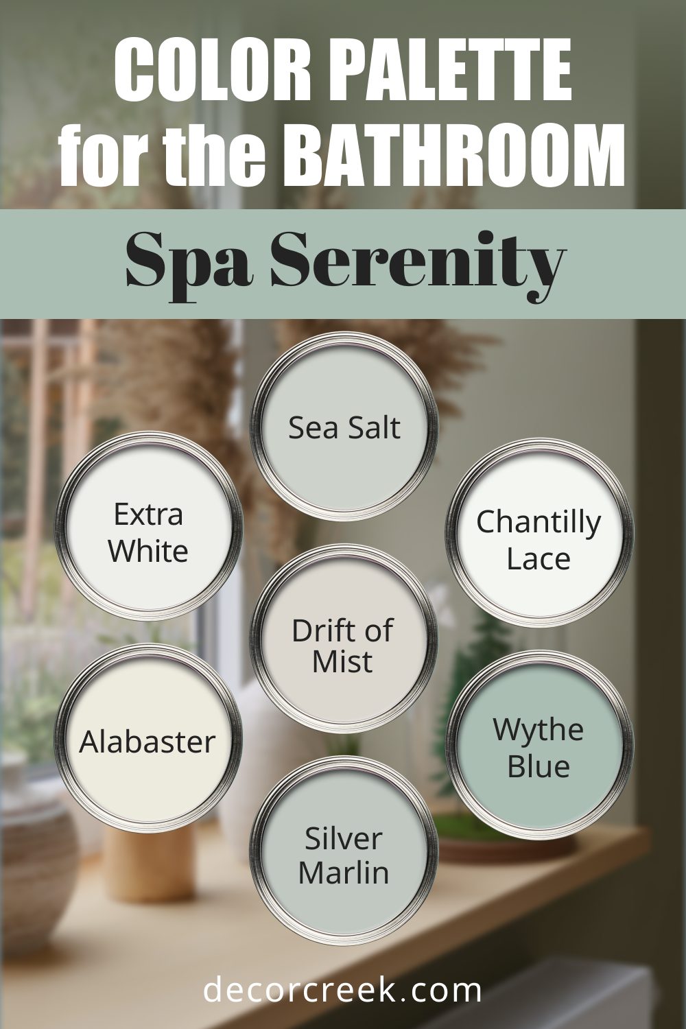 Spa Serenity - 14 Best Paint Color Palettes for the Bathroom