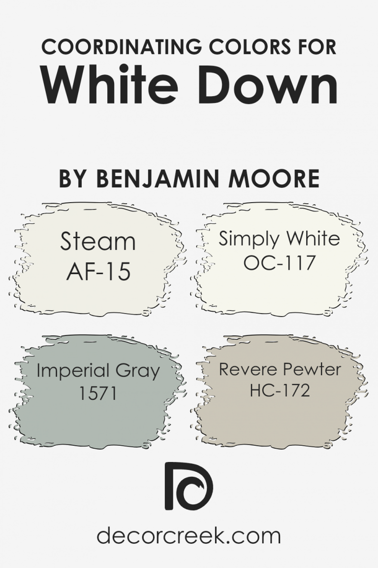 White Down OC-131 Paint Color by Benjamin Moore - DecorCreek
