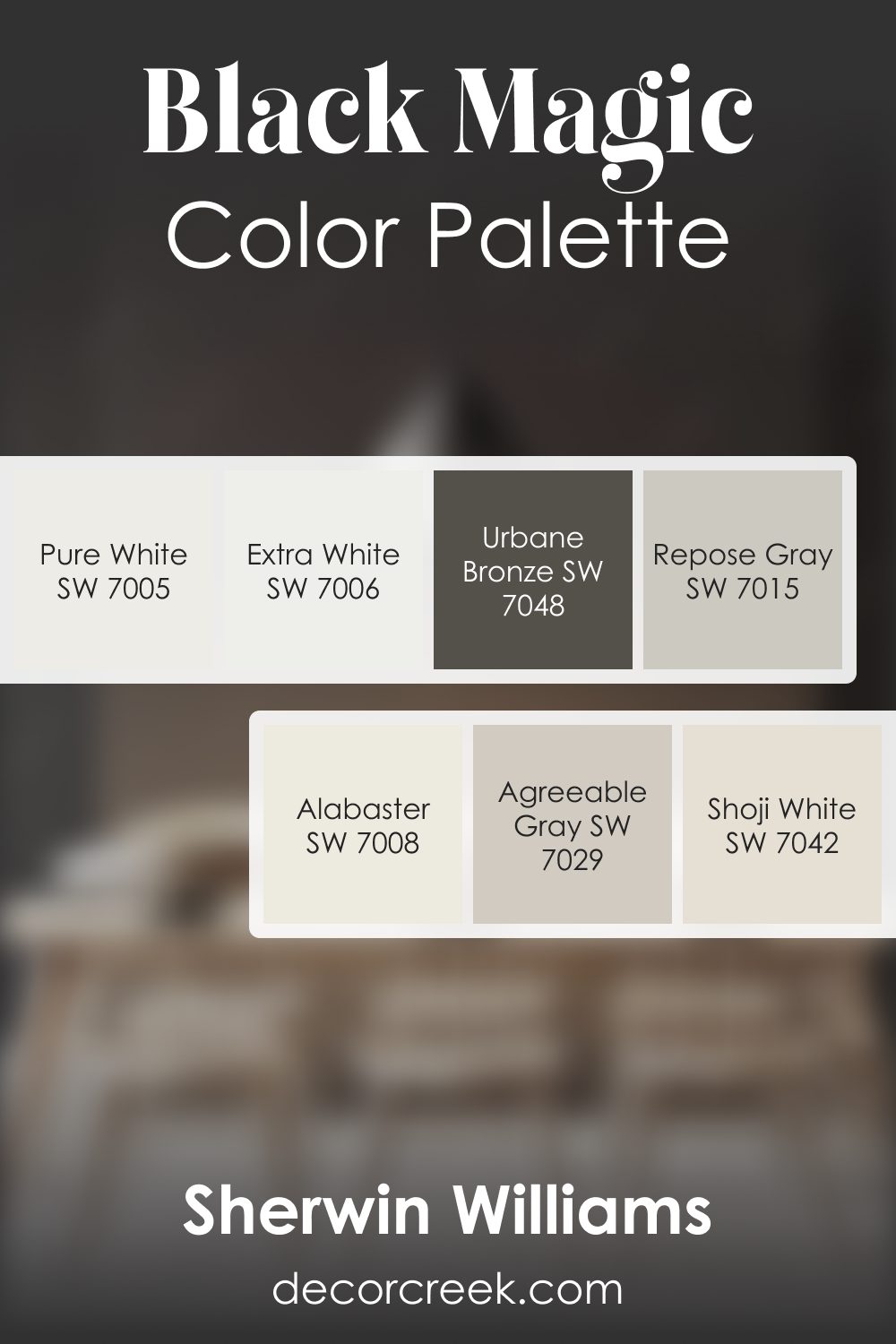 Black Magic SW 6991 by Sherwin Williams Color Palette