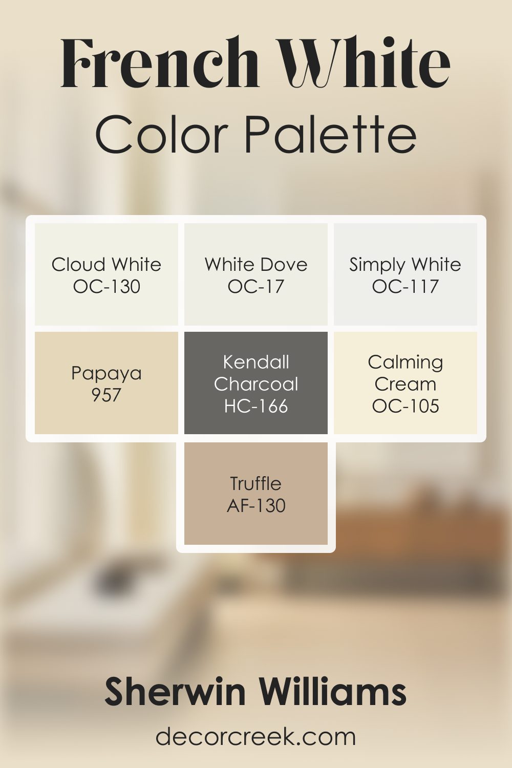 French White 1093 by Benjamin Moore Color Palette