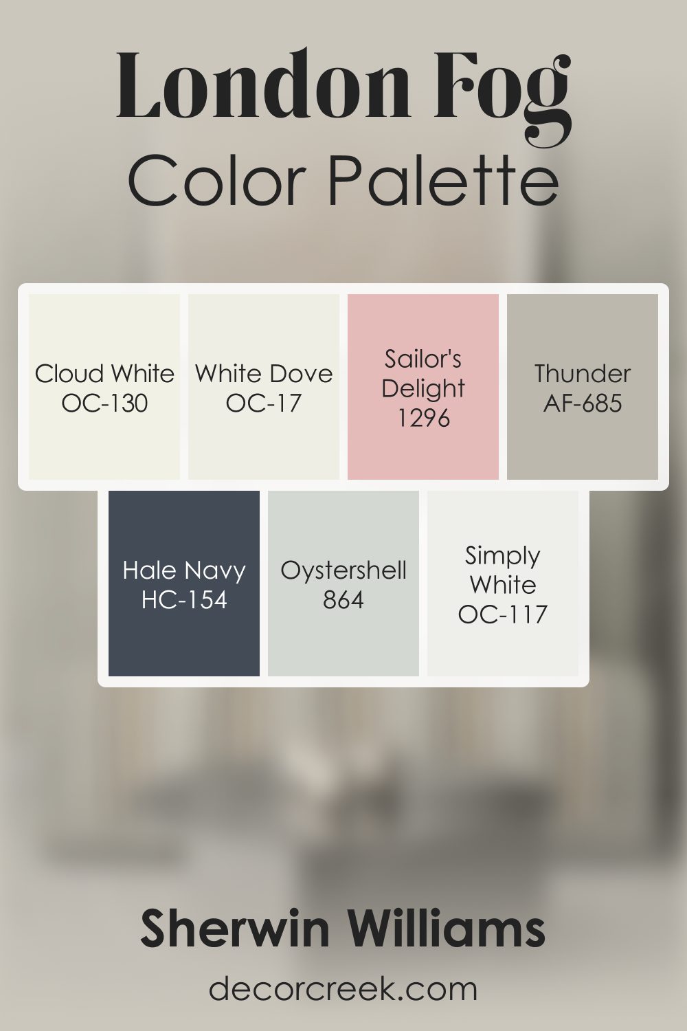 London Fog 1541 by Benjamin Moore Color Palette