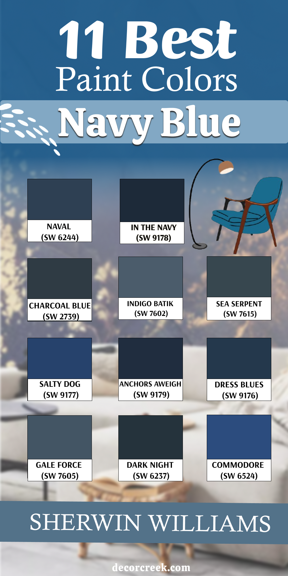 11 best sherwin williams navy blue paint colors