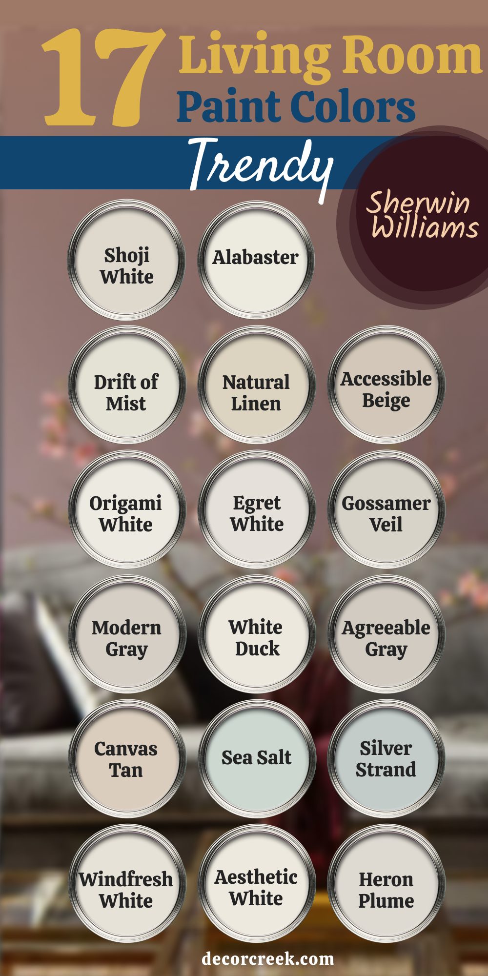 17 Living Room Paint Colors Trendy in 2025