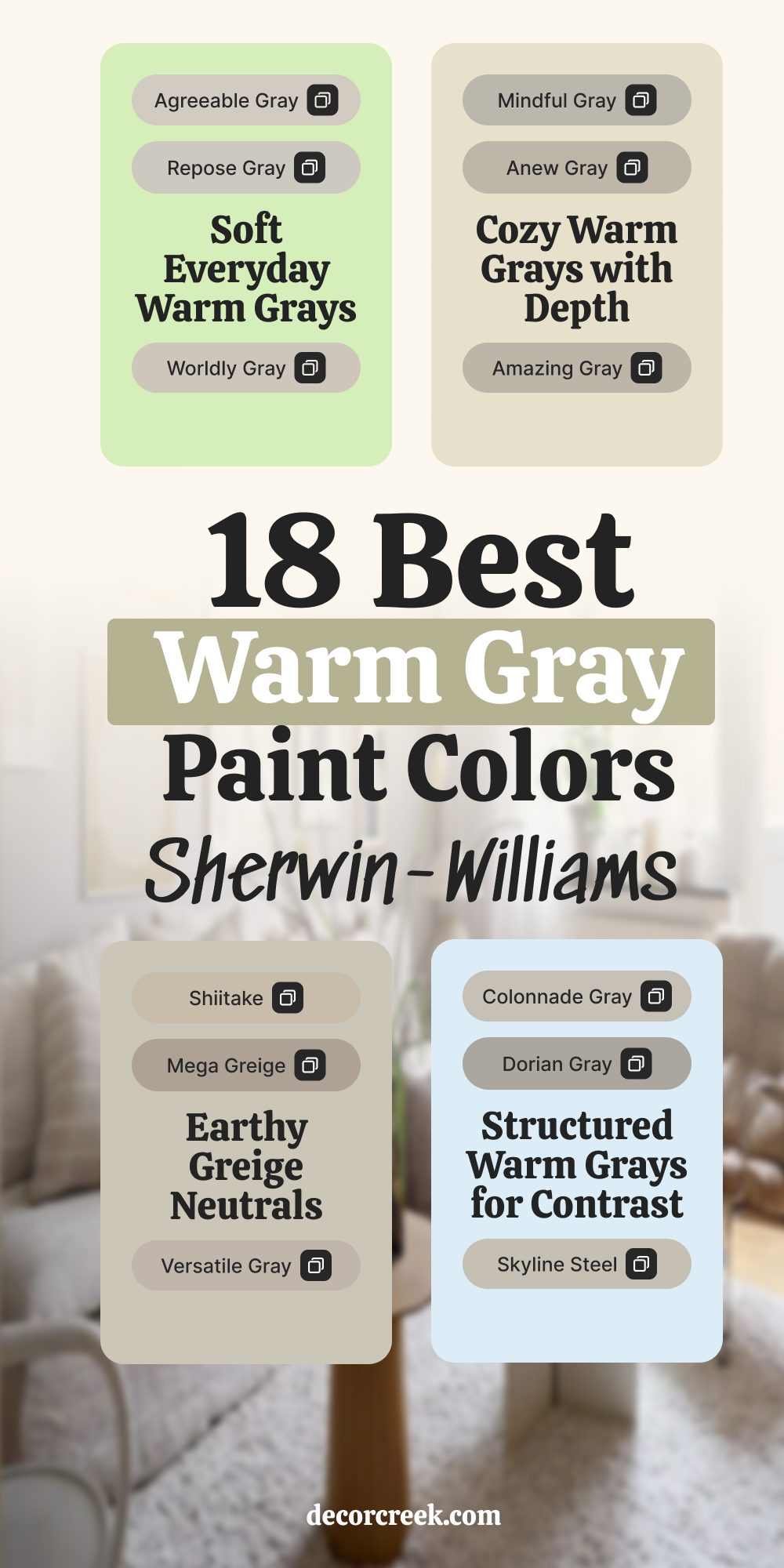 18 best warm gray paint colors from sherwin williams