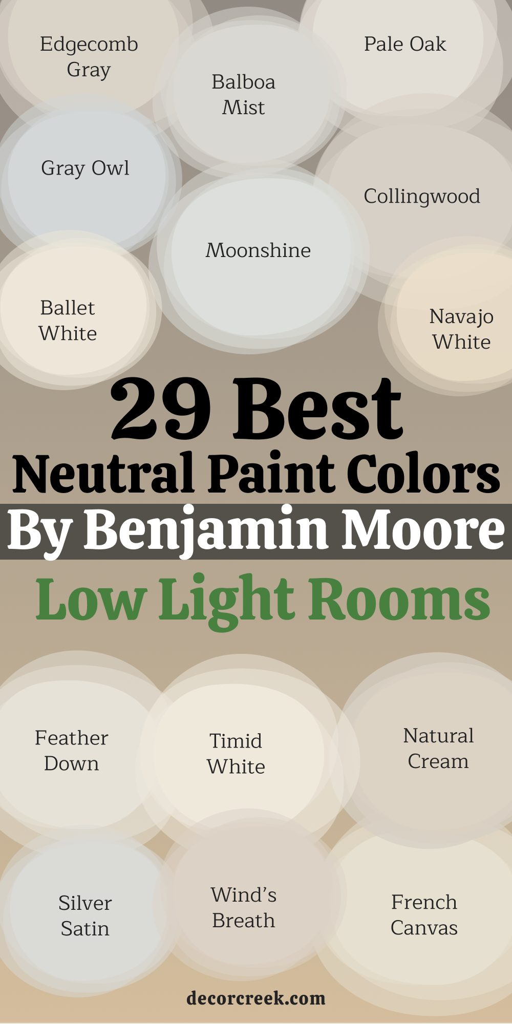 29 Best Neutral Paint Colors for Low Light Rooms