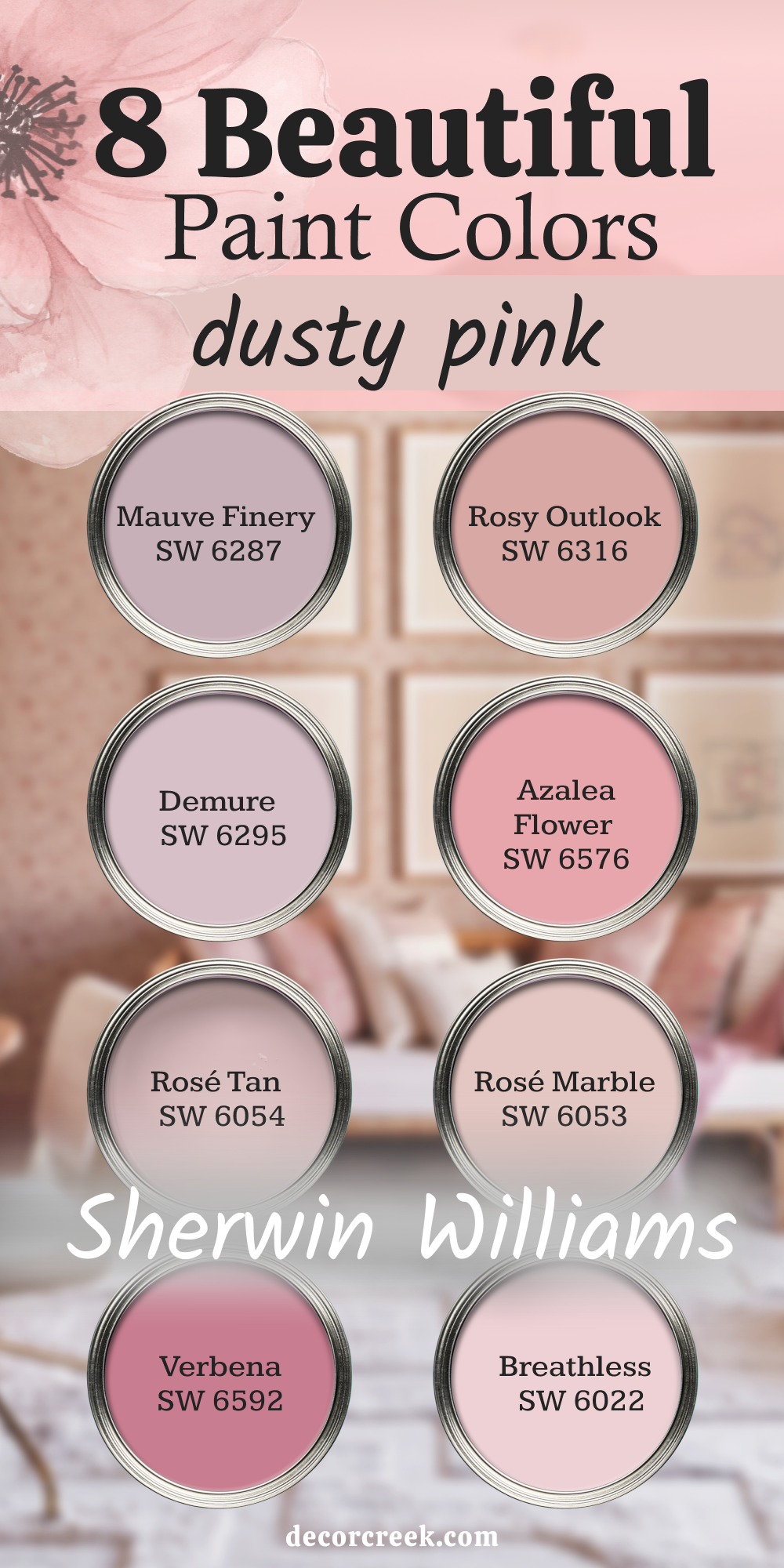 8 Dusty Pink Paint by sherwin williams