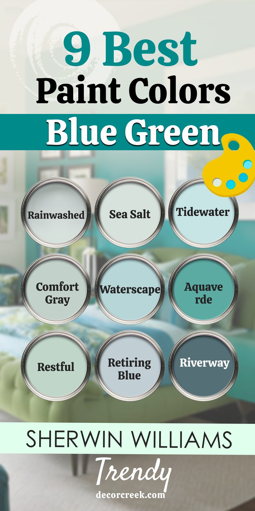 9 top sherwin williams blue green paint colors