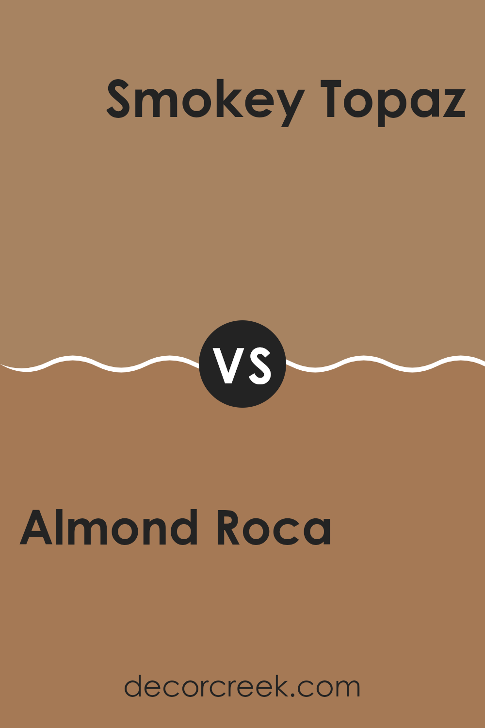 almond_roca_sw_9105_vs_smokey_topaz_sw_6117