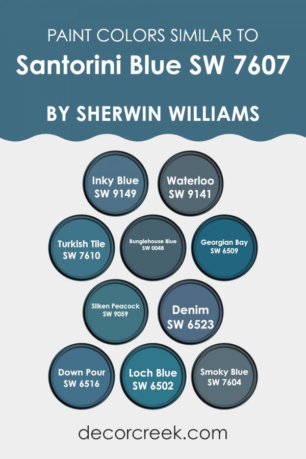 Santorini Blue SW 7607 Paint Color by Sherwin Williams - DecorCreek