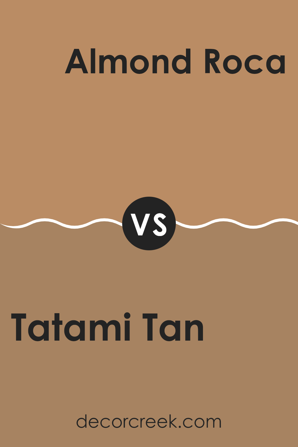 tatami_tan_sw_6116_vs_almond_roca_sw_9105