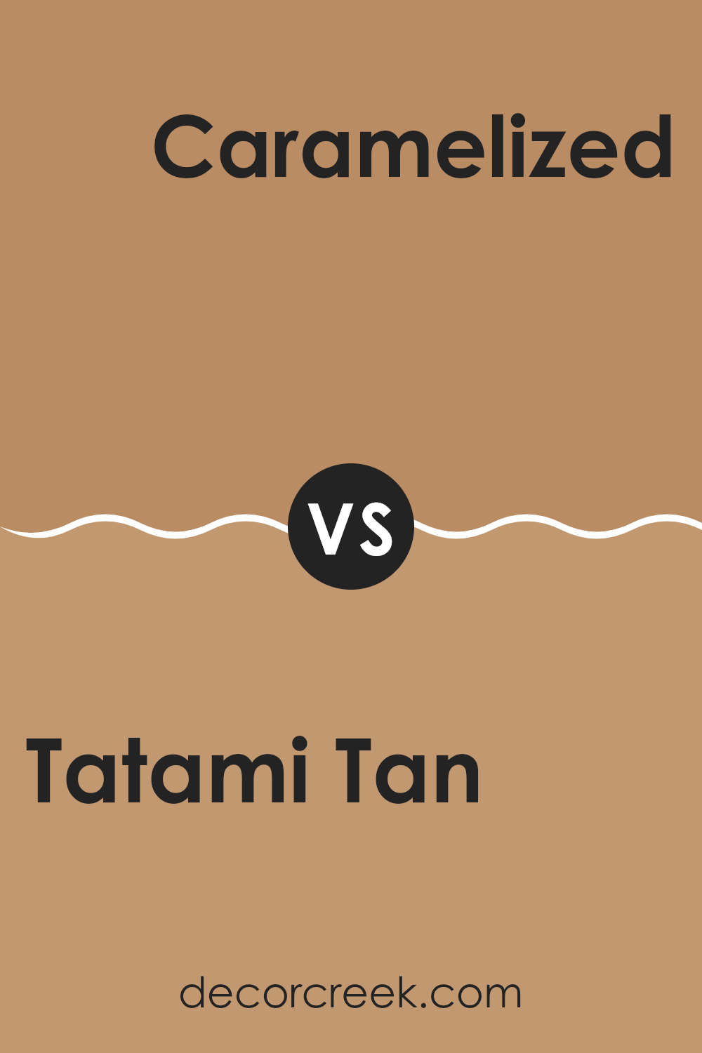 tatami_tan_sw_6116_vs_caramelized_sw_9186