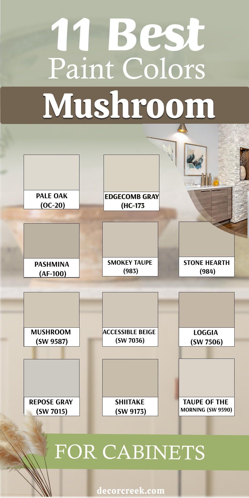 11 best muchroom paint color for cabinets