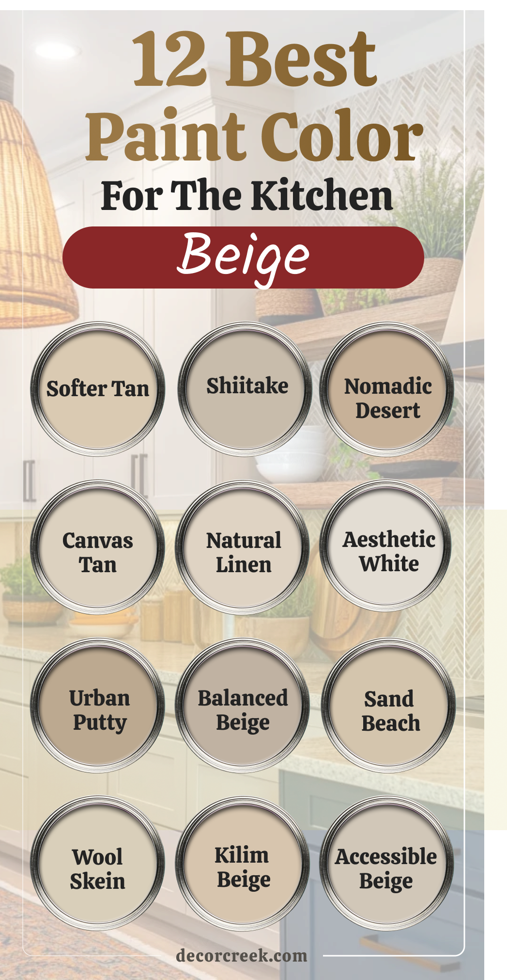 12 best beige paint colors for the kitchen beige