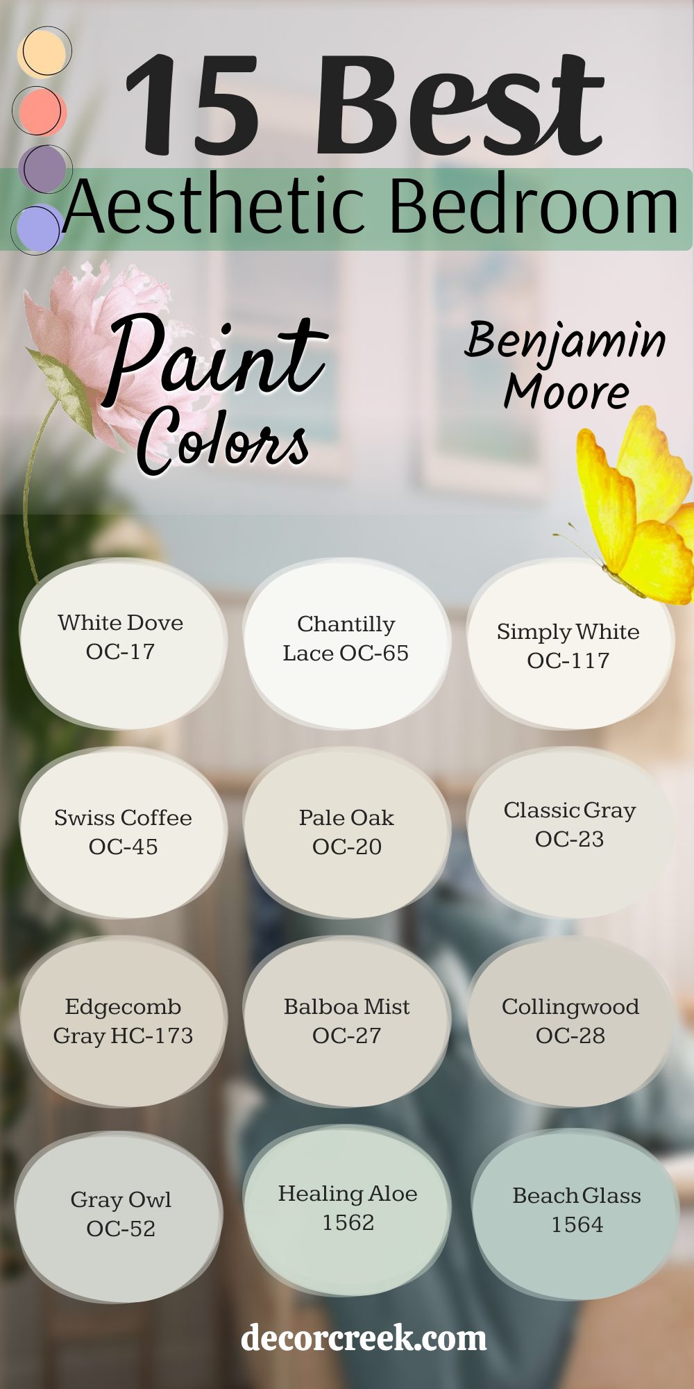 15 best aesthetic bedroom paint colors by benjamin moore