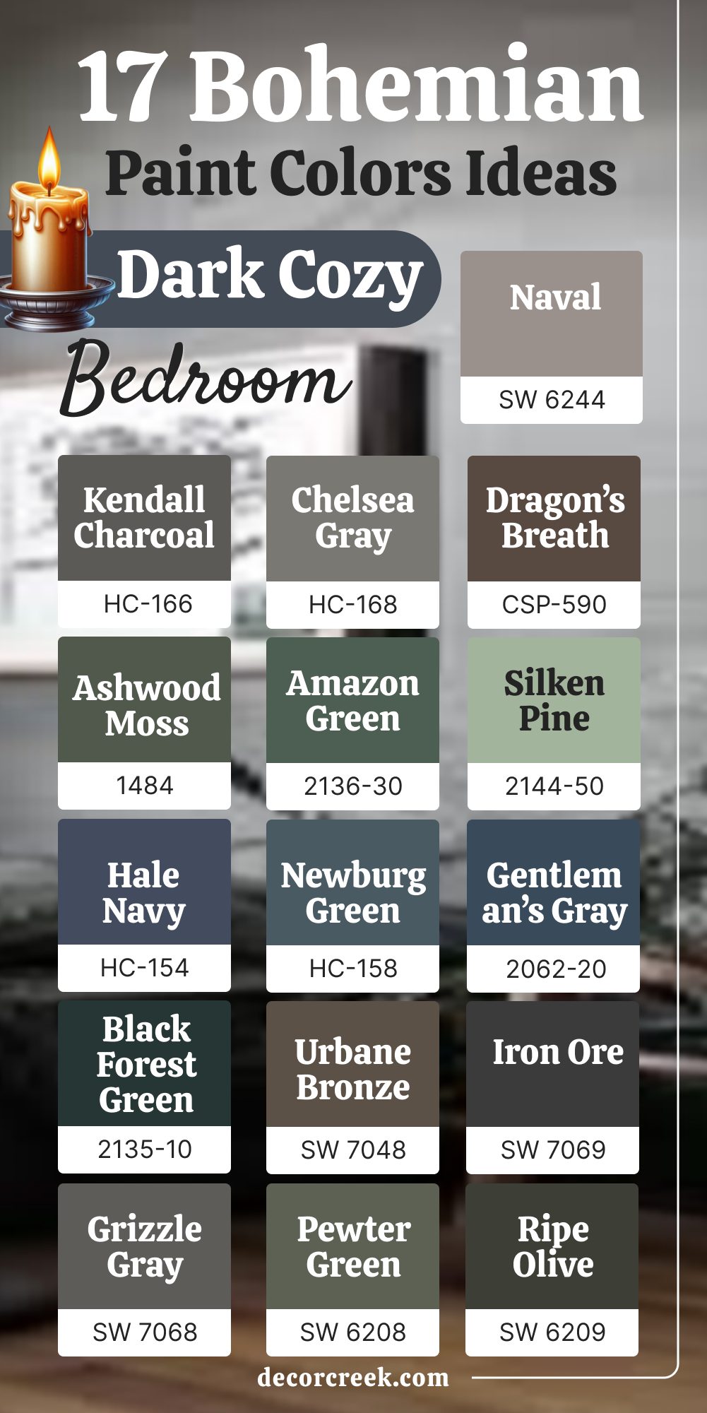 17 bohemian paint color ideas for the dark cozy bedroom