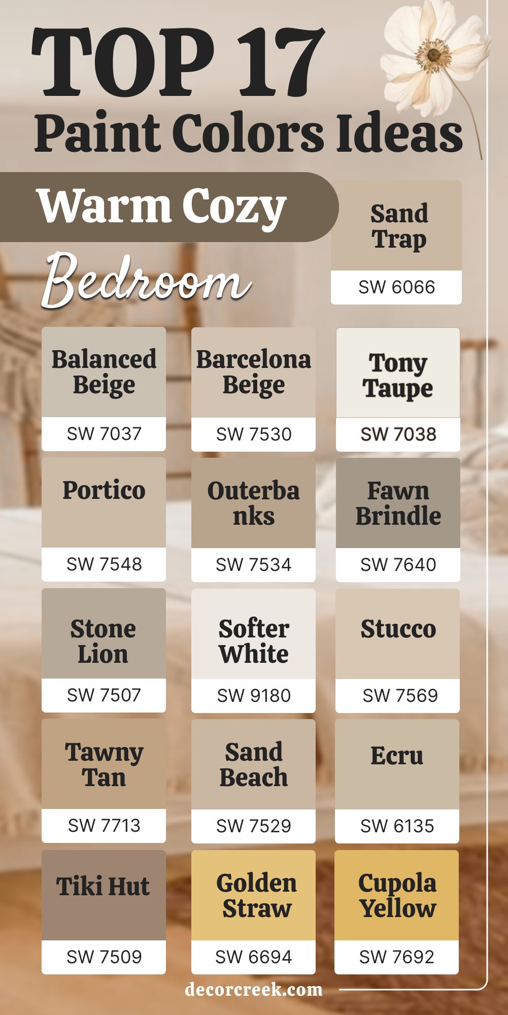 17 top warm cozy bedroom paint color ideas