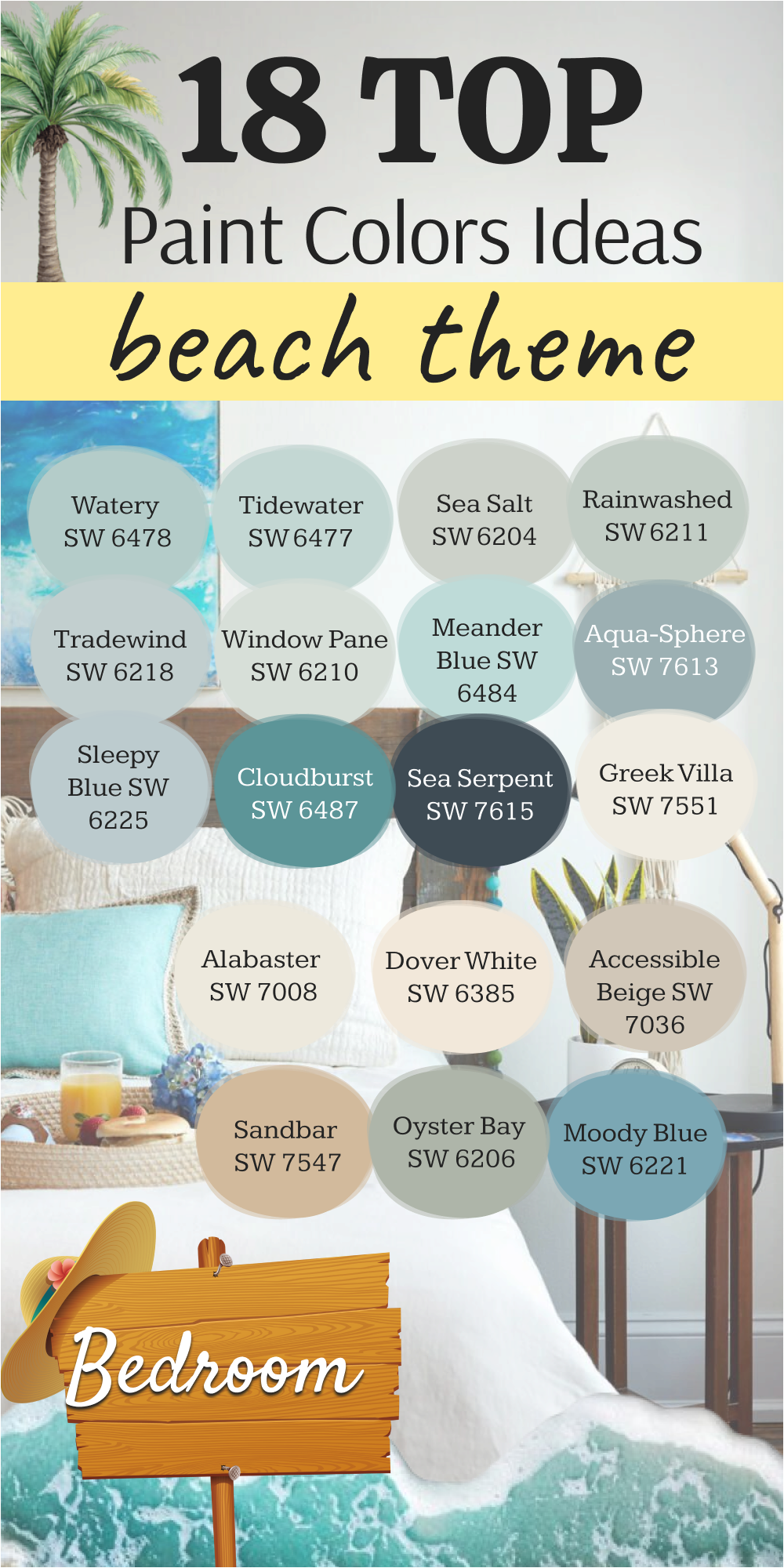 18 top beach theme bedroom paint colors ideas (1)