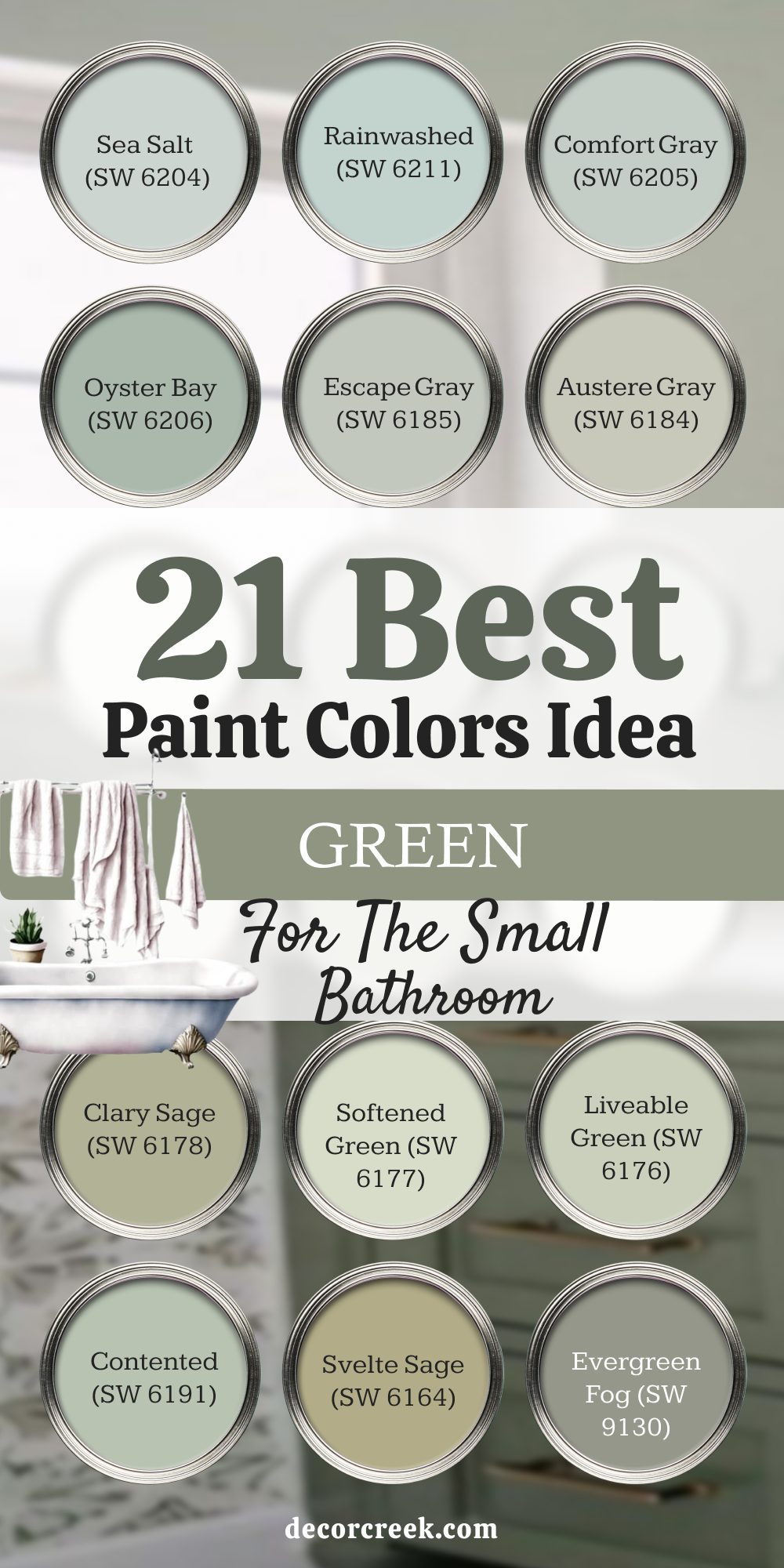 21 paint color idea for small green bathroom