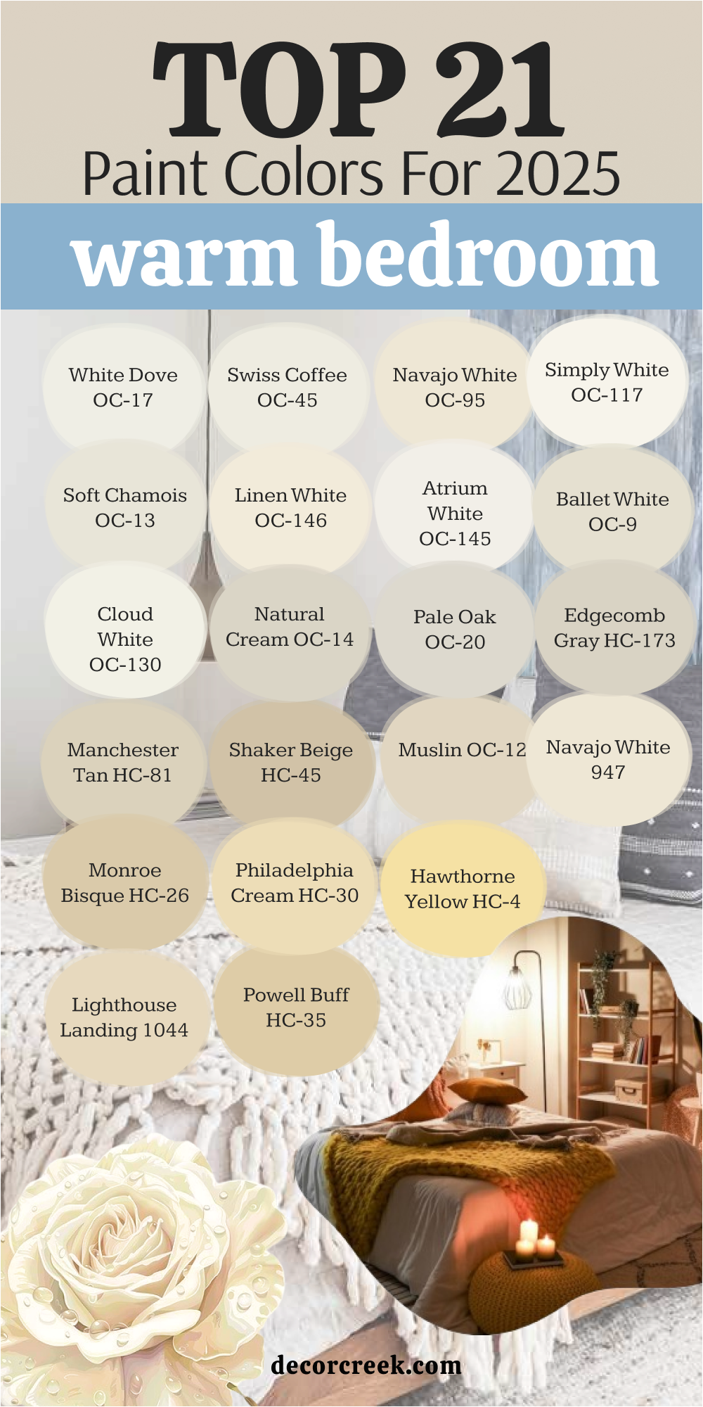 21 top warm bedroom paint colors from benjamin moore
