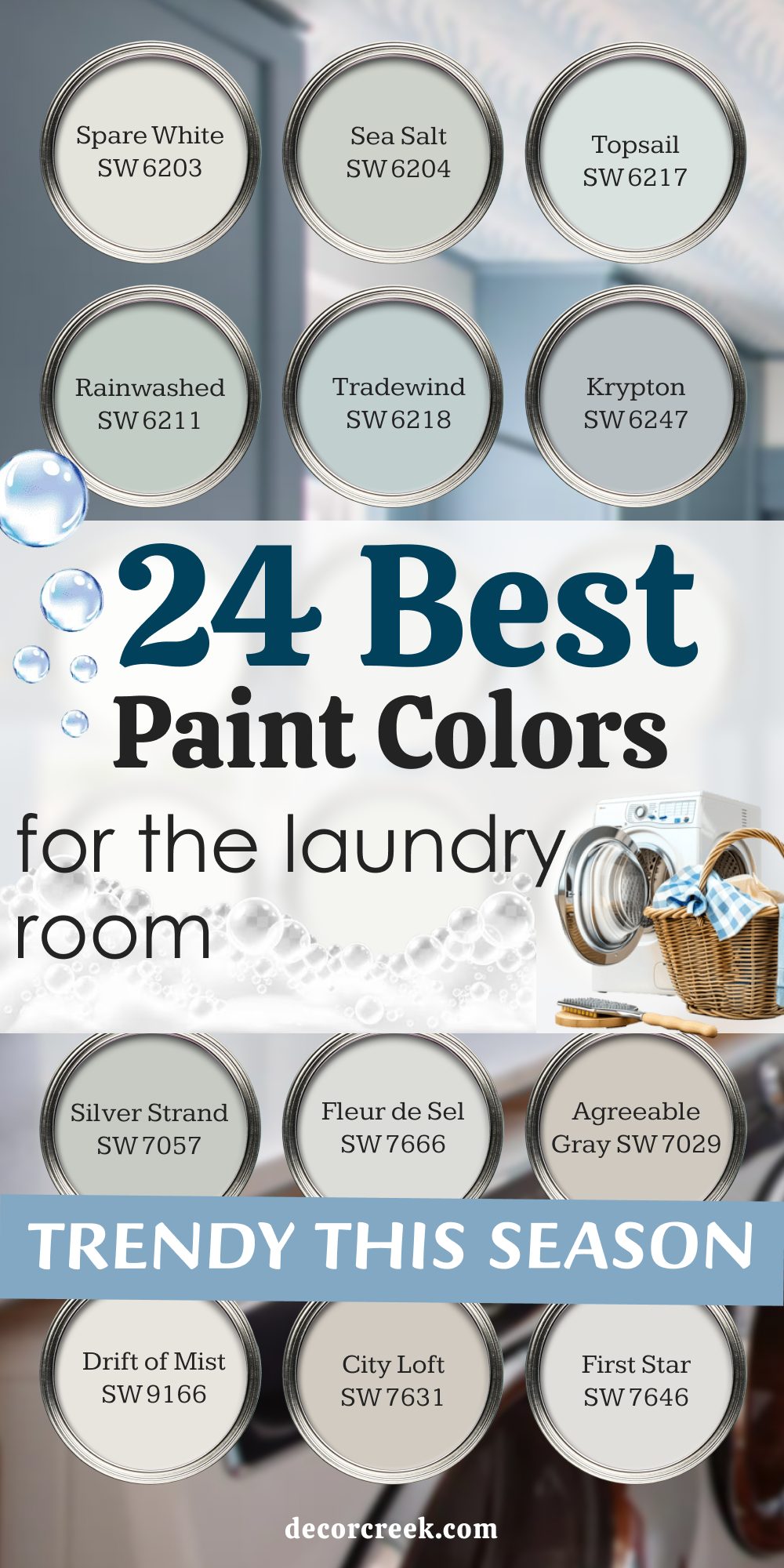 24 best paint colors for the laundry room trendy this season
