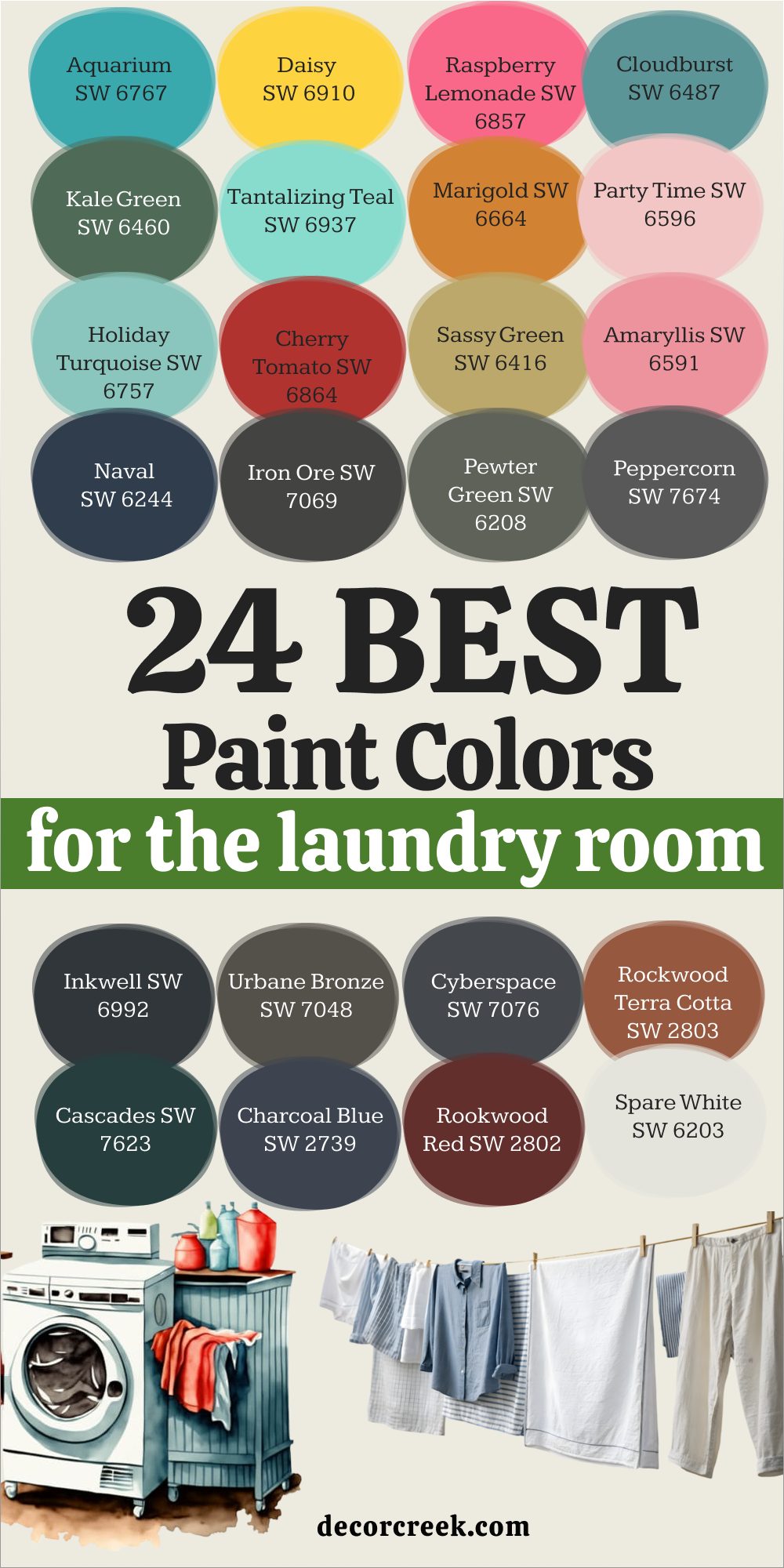 24 best paint colors for the laundry room