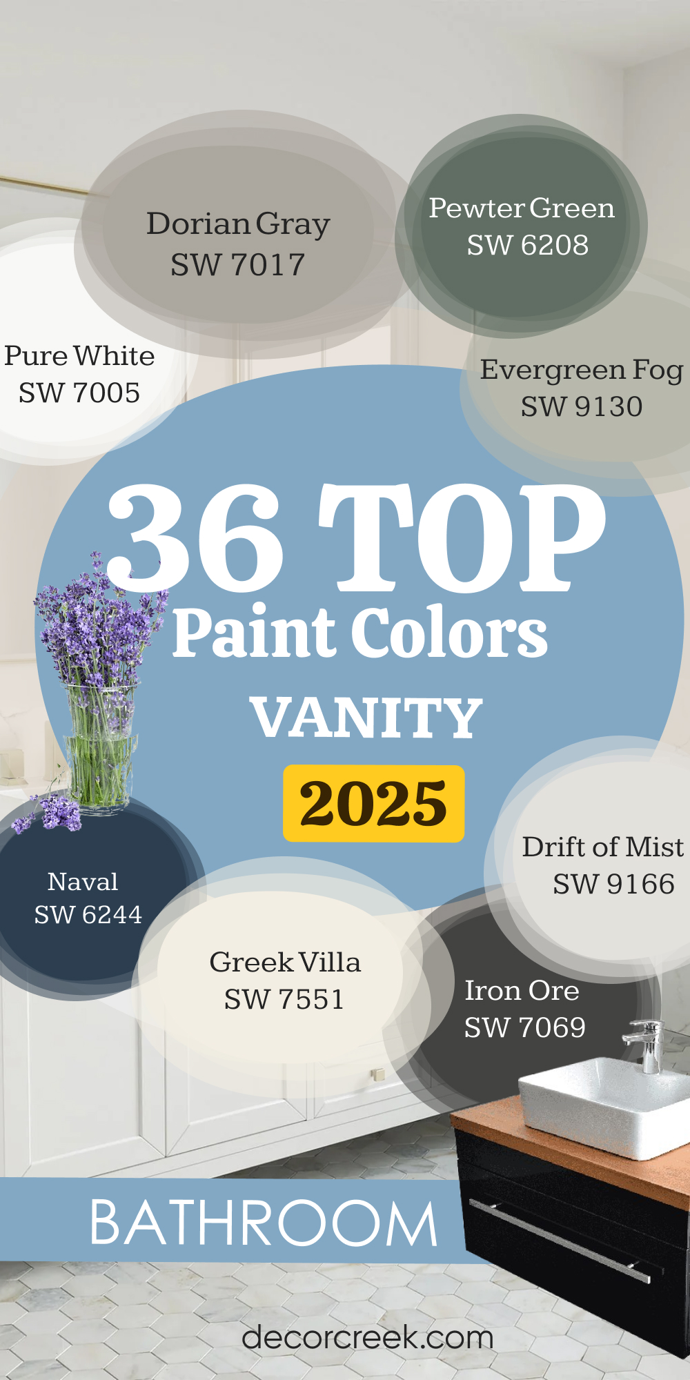 36 best bathroom vanity paint colors in 2025