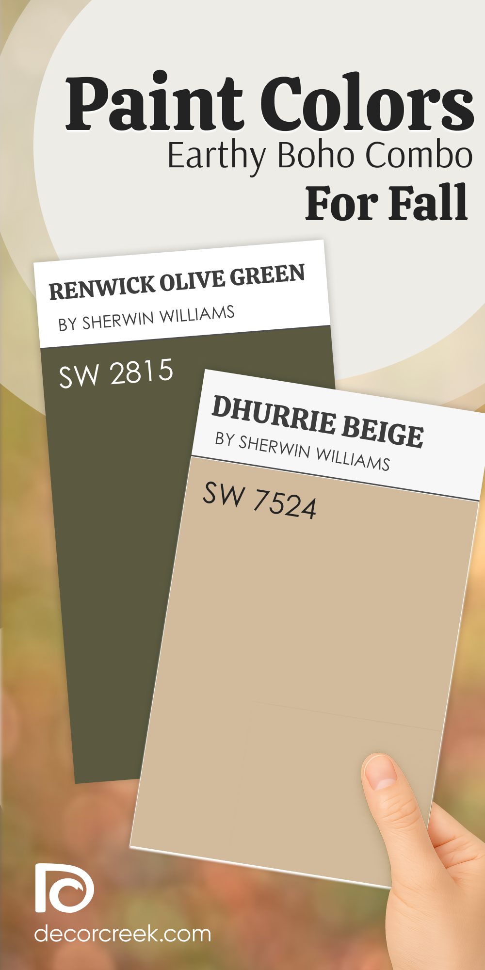 earthy boho paint color combo for fall