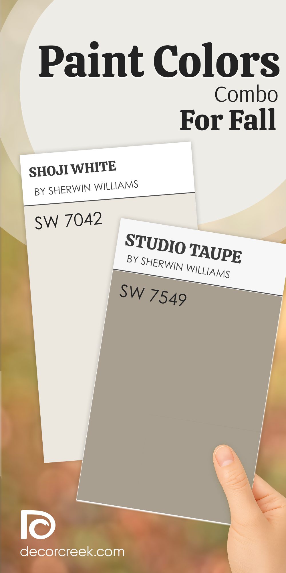 shoji white paint color combo for fall