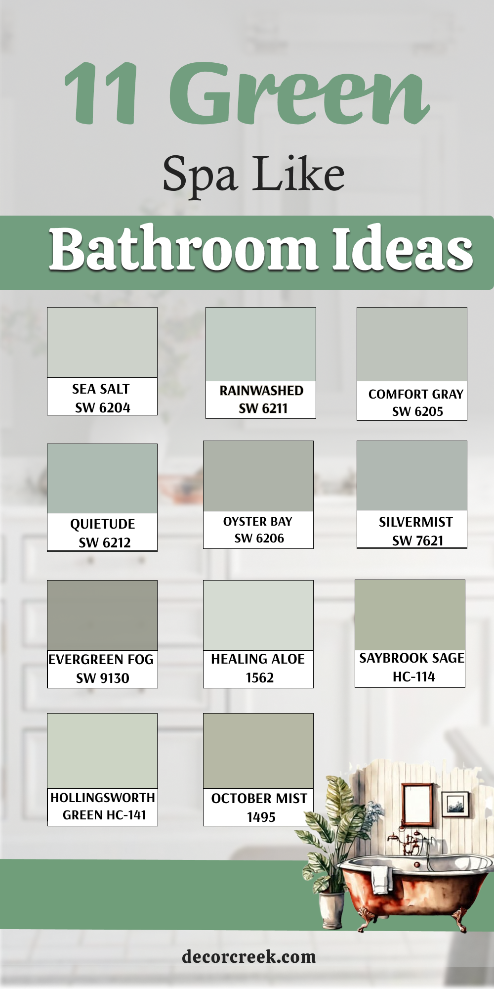 11 green spa like bathroom ideas