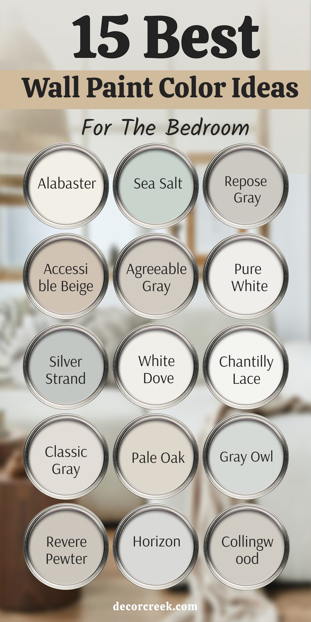 15 bedroom wall paint color ideas