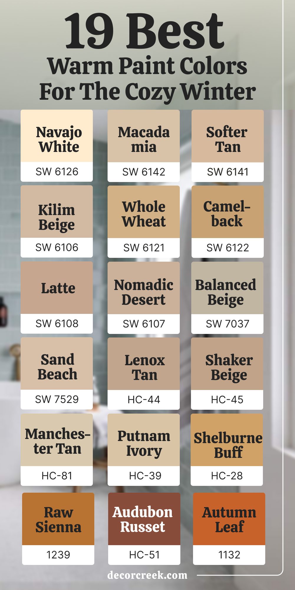 19 warm paint colors for the cozy winter