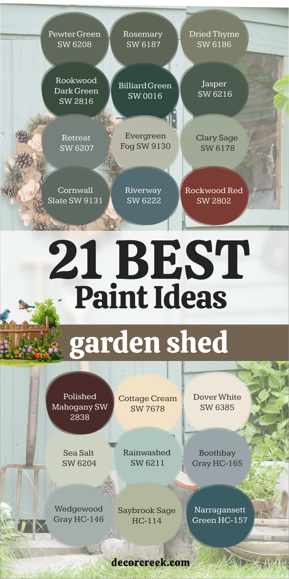 21 garden shed paint ideas