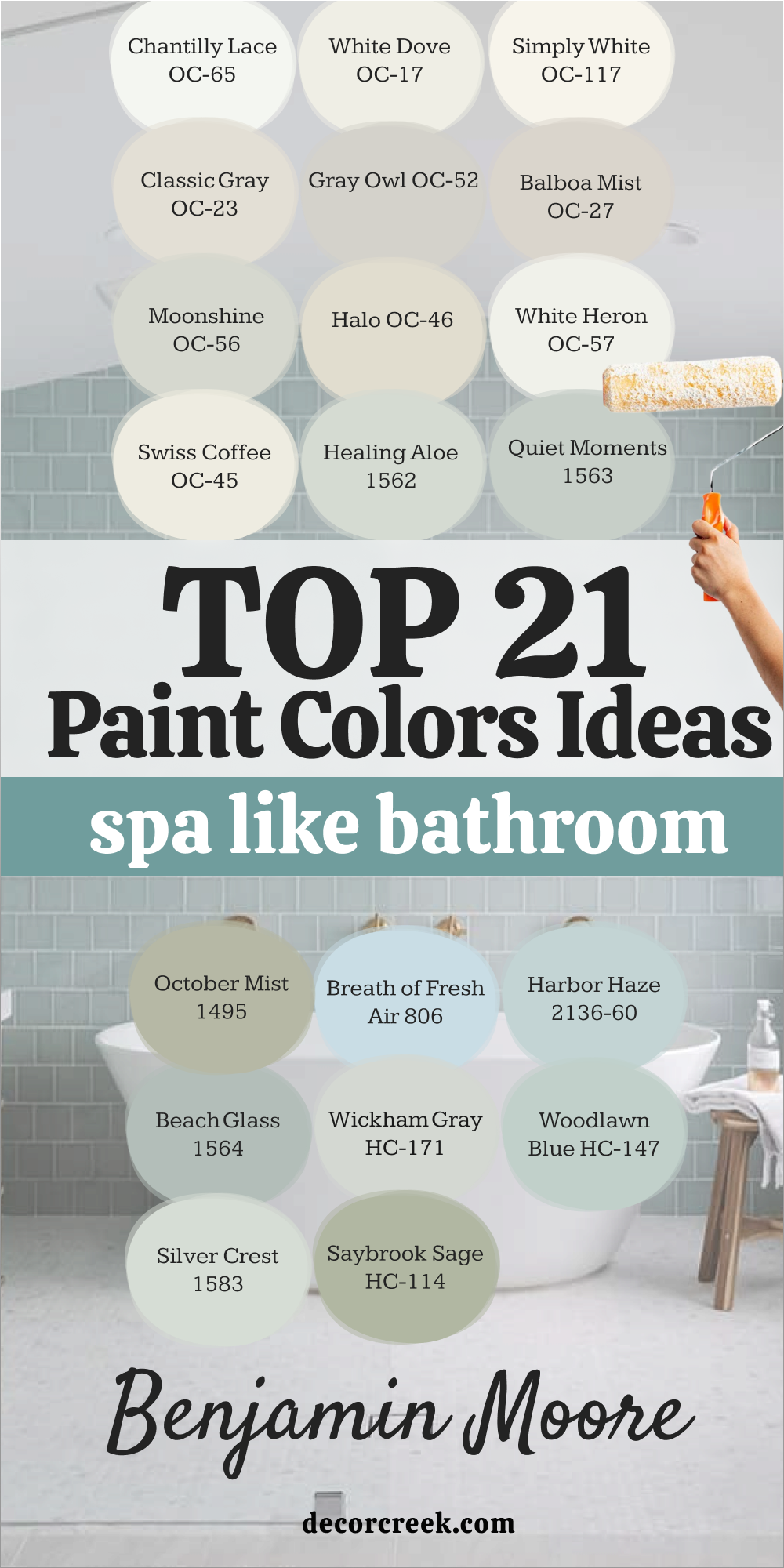 21 spa like bathroom paint color ideas from benjamin moore