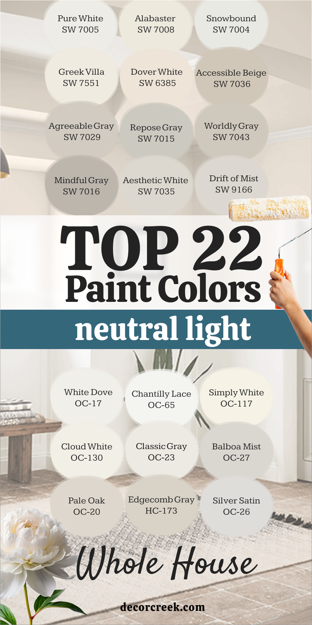 22 best neutral light paint colors for the whole house