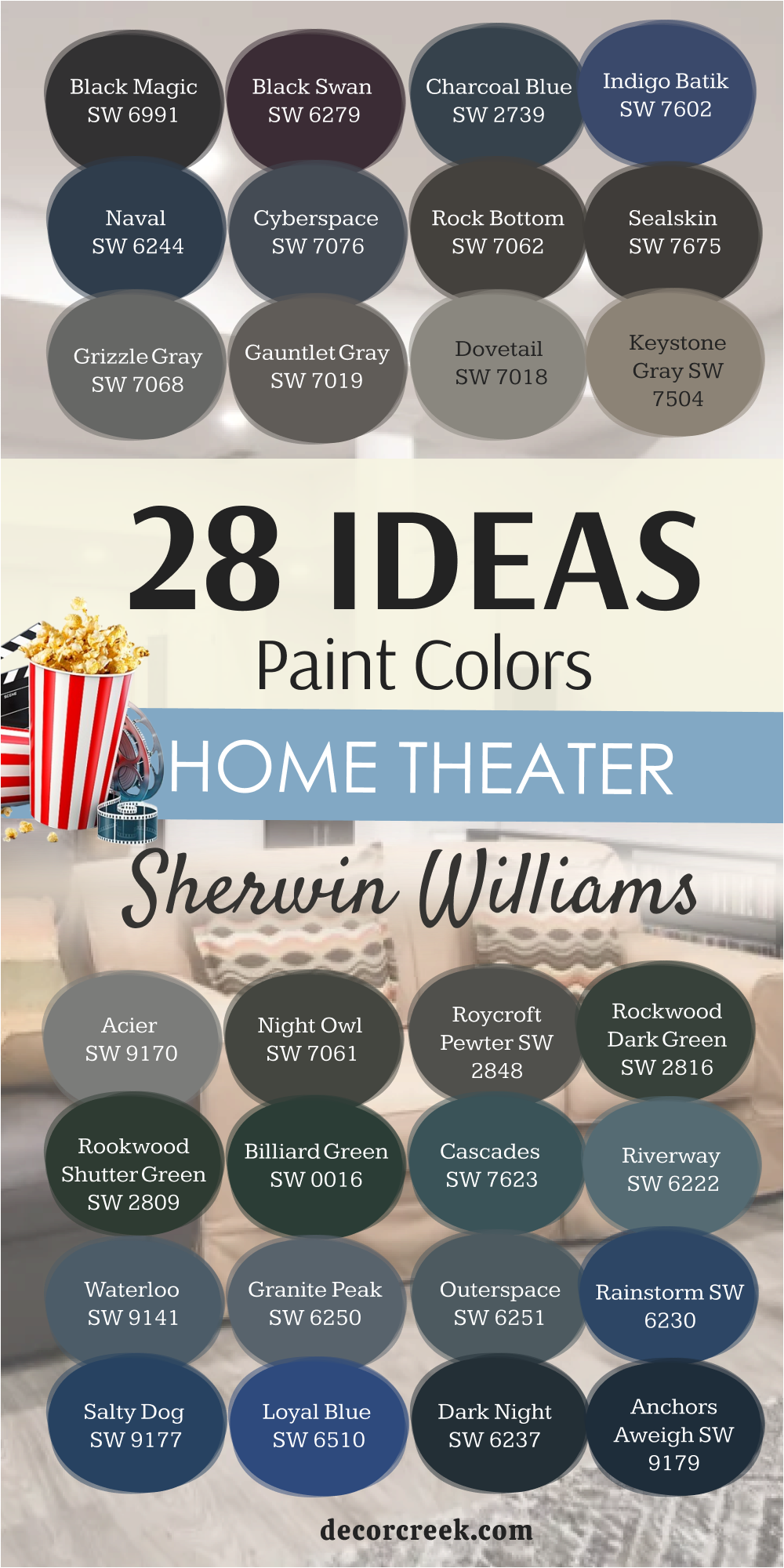 28 ideas Home Theater Paint Colors by sherwin willaims