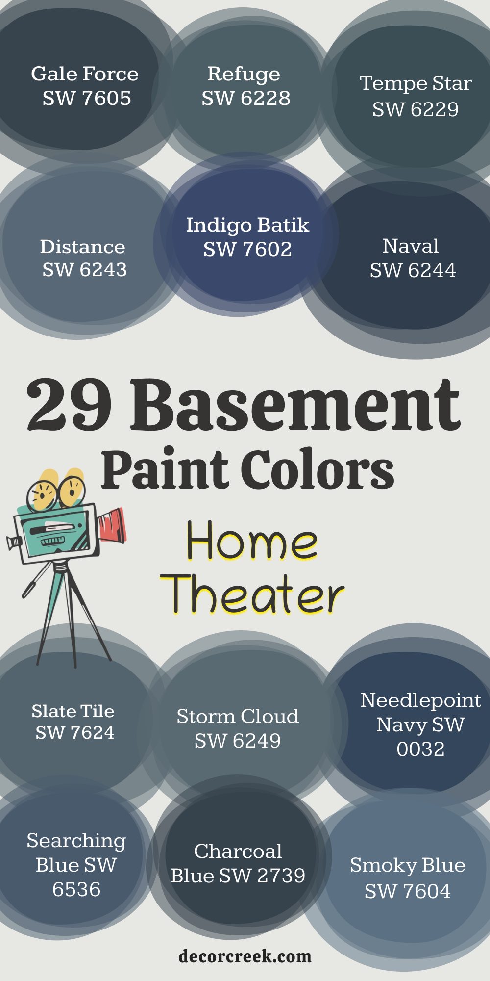 29 basement home theather paint colors