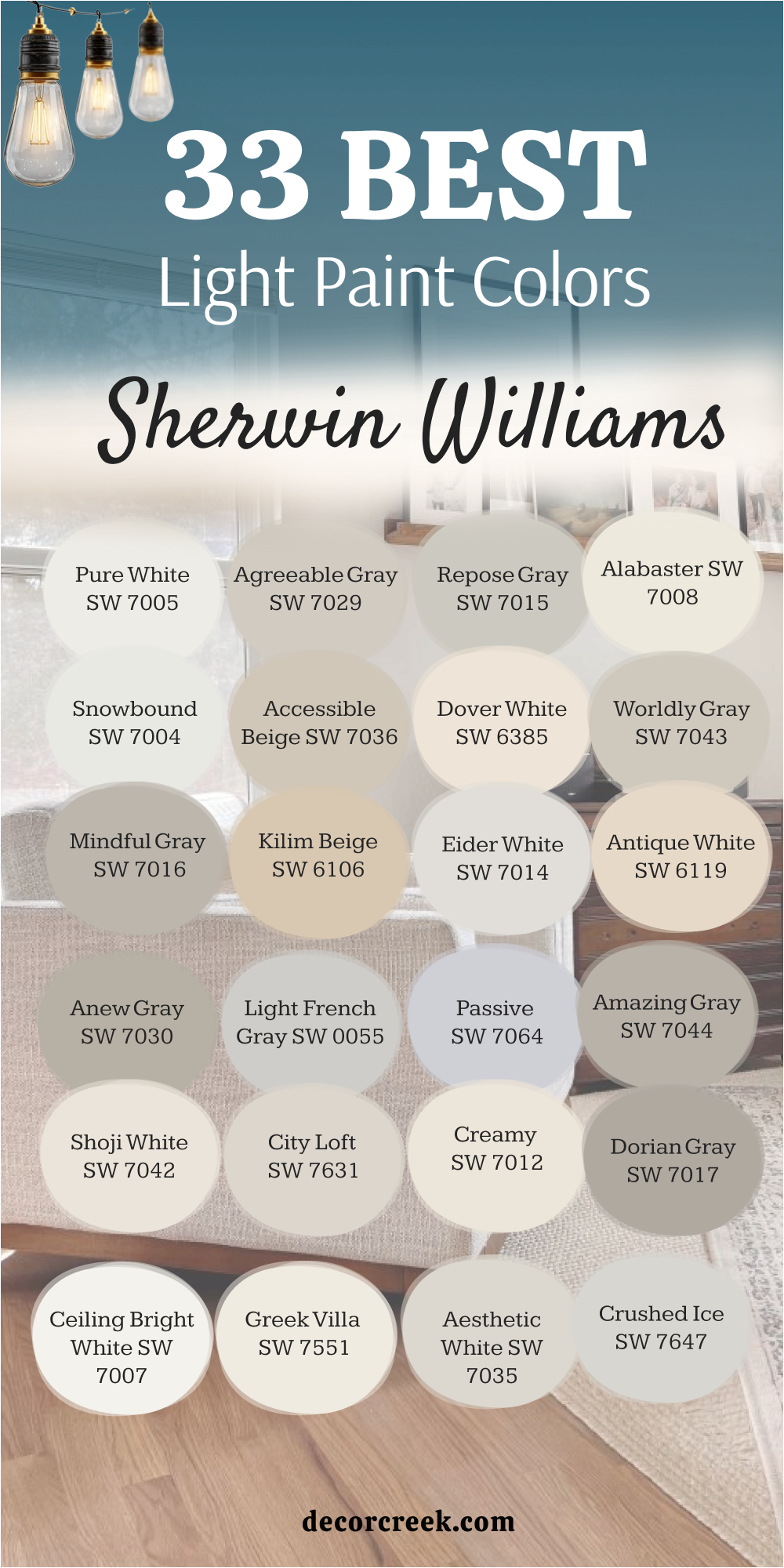 33 best light paint color by sherwin williams