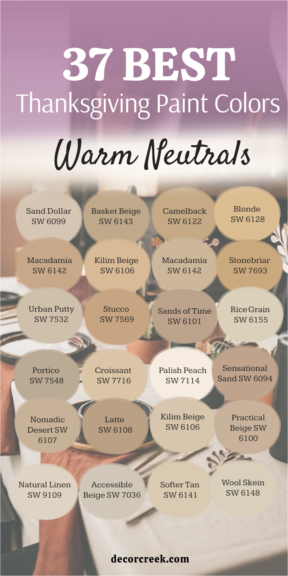 37 best Thanksgiving paint color Warm Neutrals