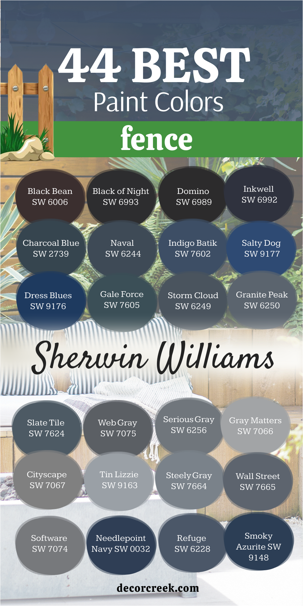 44 best fence paint colors from sherwin williams