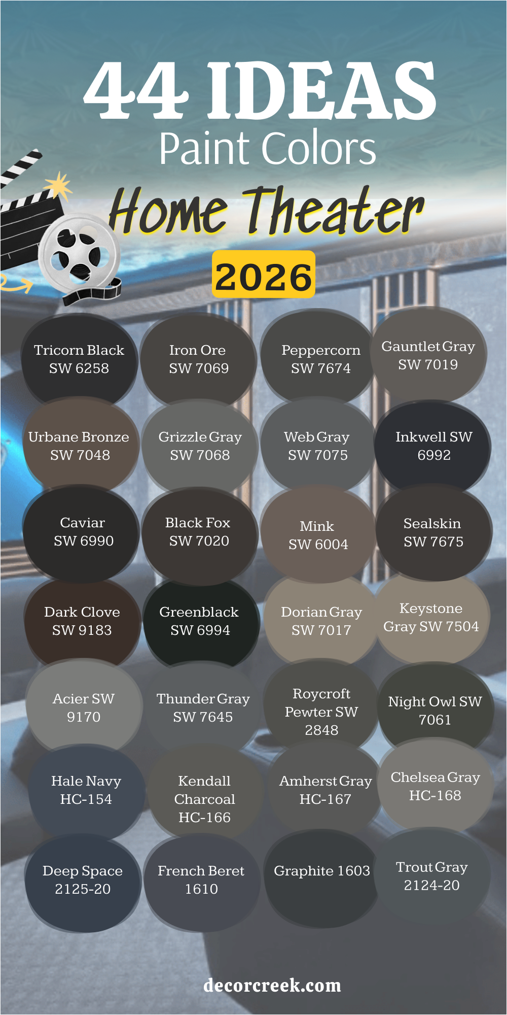 44 ideas Home Theater Paint Colors in 2026