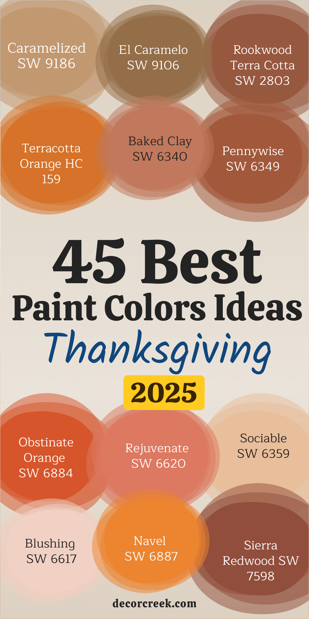 45 best Thanksgiving paint color ideas in 2025